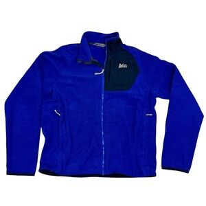 REI Like New Blue Fleece Jacket - Men’s L